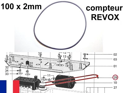 Courroie de Compteur 100x2 Revox A77 B77 PR99 ZahlerBand Counter Belt 31.99.0106 - Photo 1/4