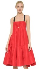 Vera Wang Collection Red Silk Dress with Camisole Neckline L104207 Size 4