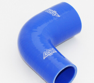 90° Grad, Reduzierbogen, Reduzierungsbogen, 76mm > 57mm Silikonschlauch - BLAU