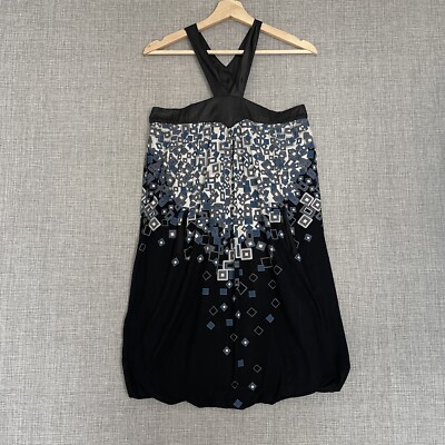 Y2K Bershka Dress Womens Large 30 Mix Geometric Halter | eBay