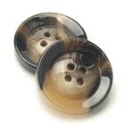 10Pcs Sewing Buttons Resin 4-Hole Round Button for Sewing Trench Coat Suit