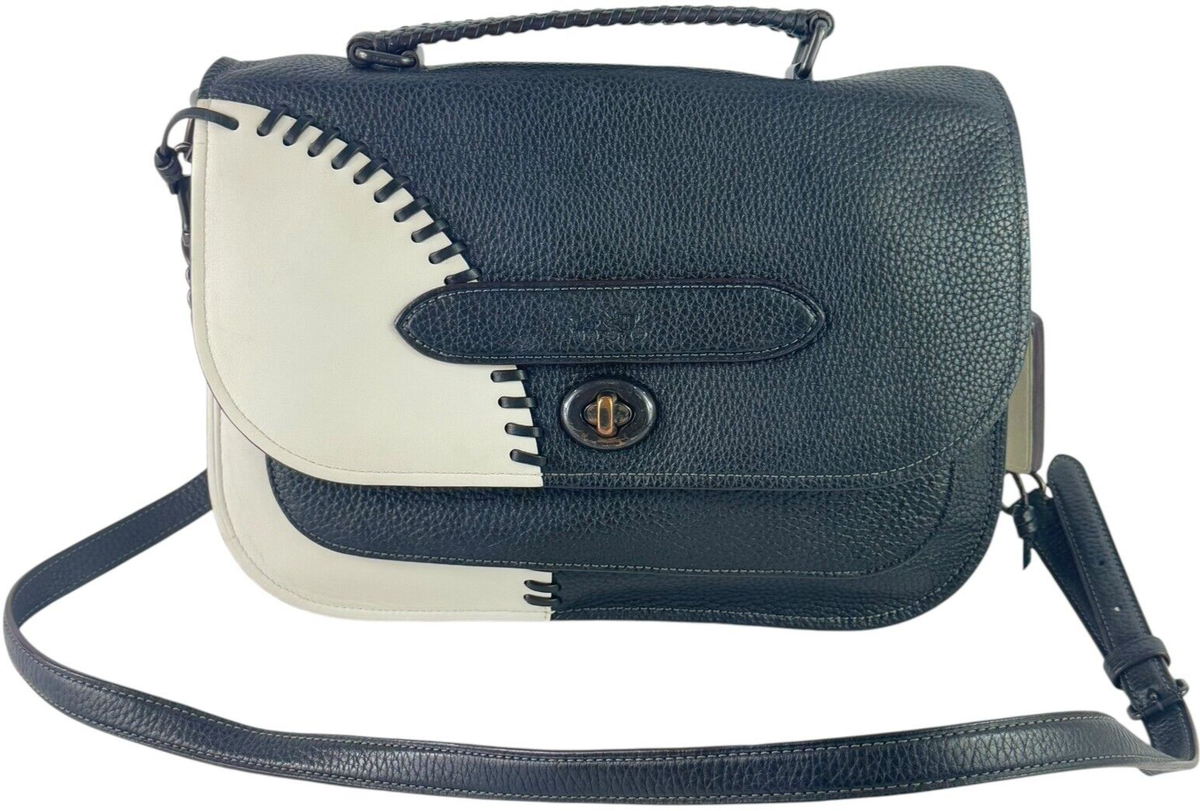 COACH Restored Rip and Repair Link Messenger Bag E1593 36979 Black