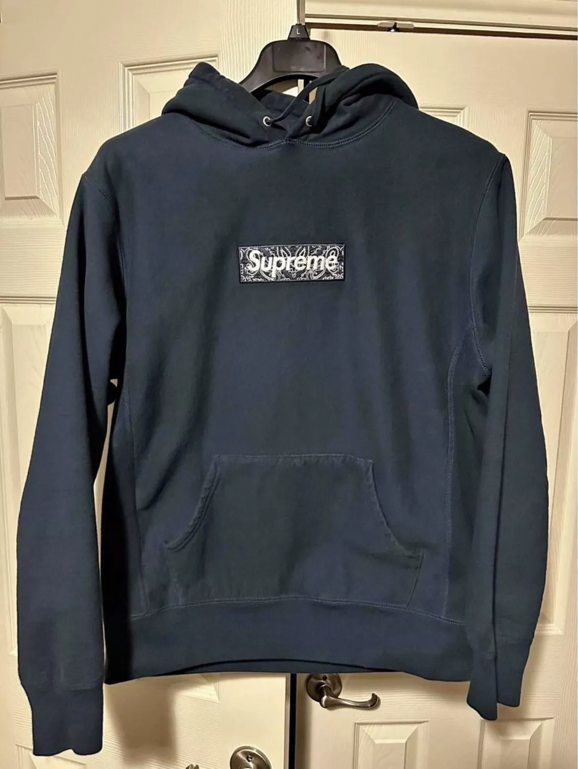 Supreme Bandana Box Logo Sweat à capuche Marine Large