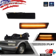 Front Side Bumper Amber LED Marker Lights For 95-05 Chevy Astro / GMC Safari Van