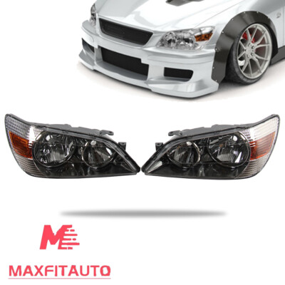 Fit Toyota Altezza/Lexus 01-05 IS300 New Non HID Headlights Headlamp Halogen Set