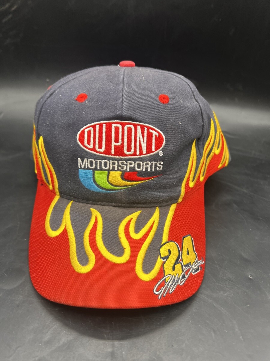 VINTAGE Nascar Hat Cap Strap Back Blue Red Jeff Gordon Racing