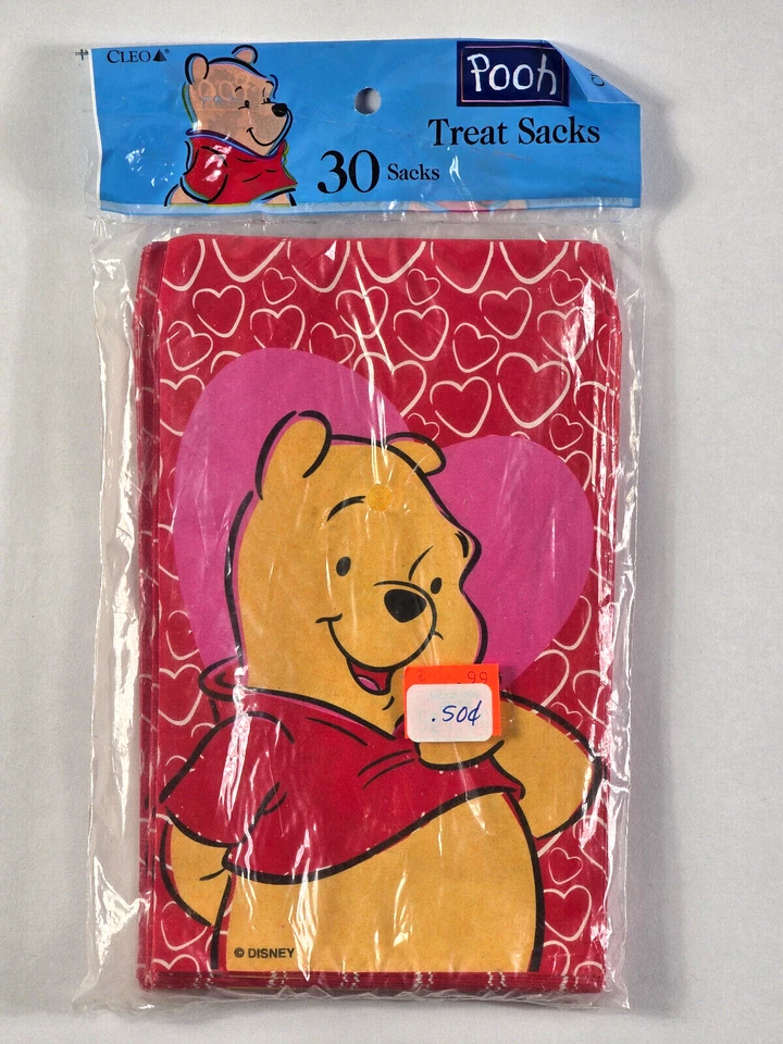 Bolsas de colección 1999 Disney Winnie The Pooh corazón rojo San Valentín golosinas favor - 30 unidades Foto 2 de 4