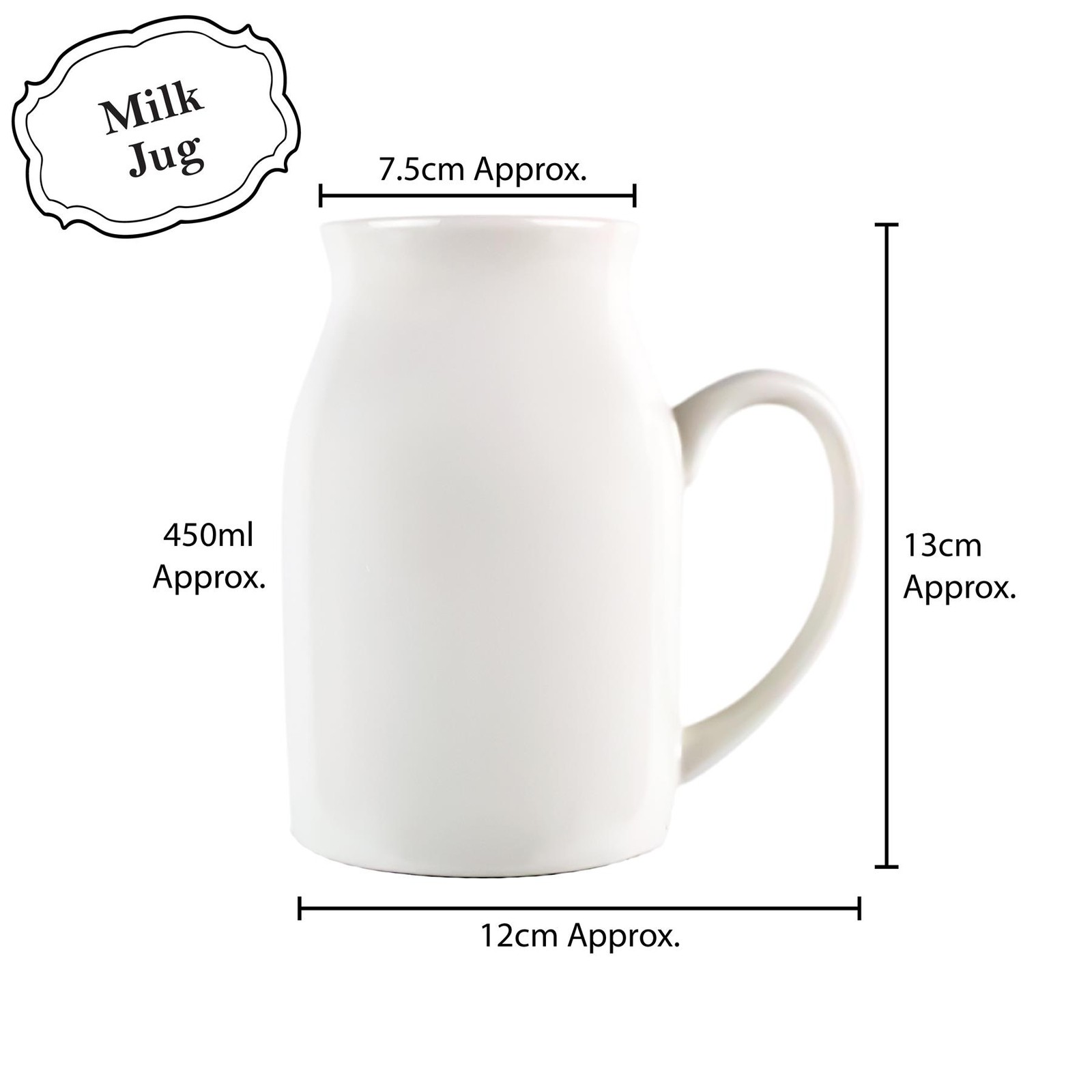 Highland Cow Xmas Custard Jug - Small Porcelain Pitcher with Handle