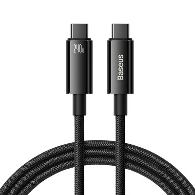 Tungsten Gold USB-C-Kabel 480 Mb/s 240 W 2 m Schwarz
