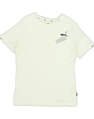 PUMA Mens T-Shirt Top Medium White Cotton ZV26