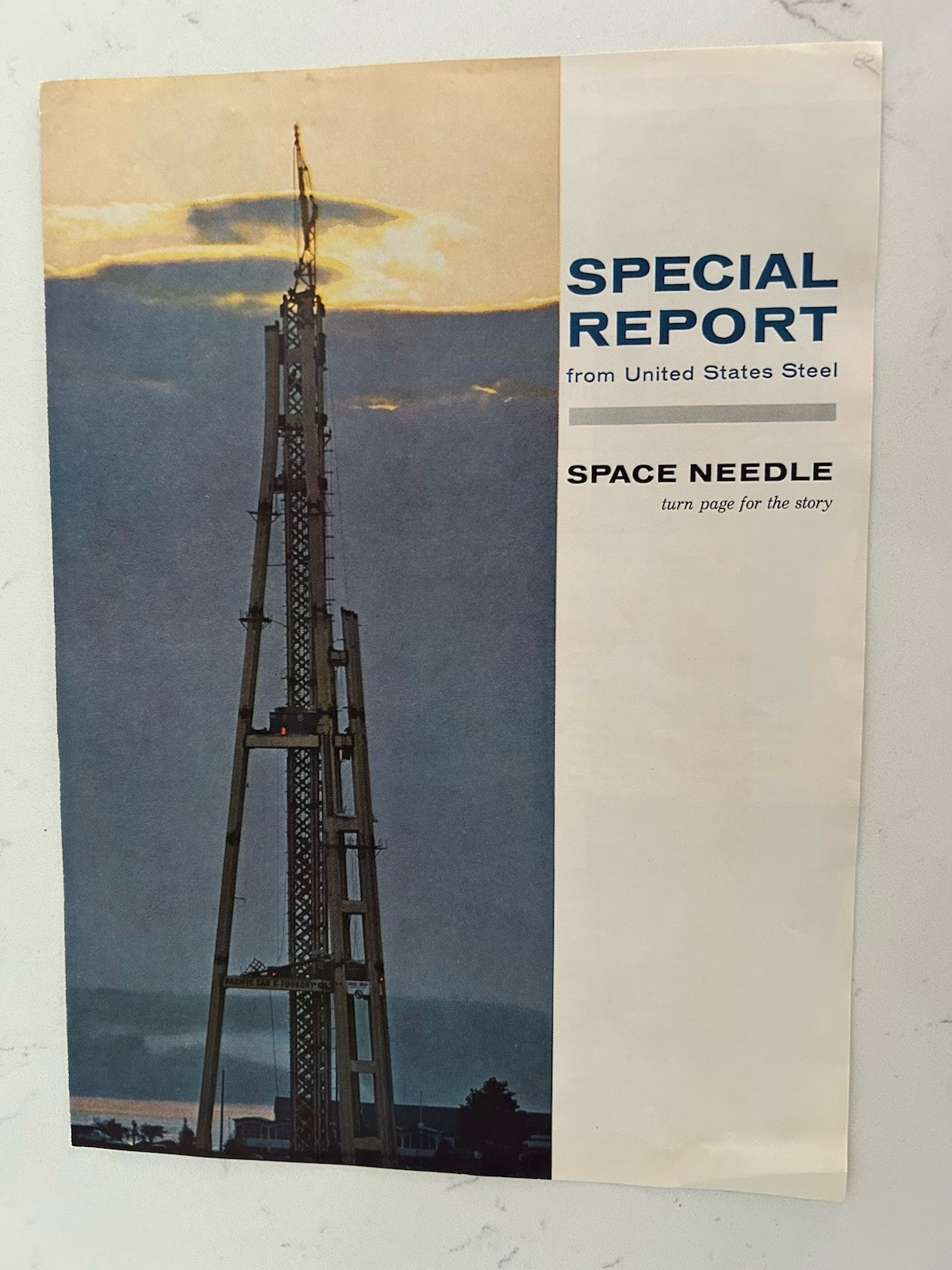 Seattle World’s Fair 1962 Space Needle Progress History U.S. Steel Report