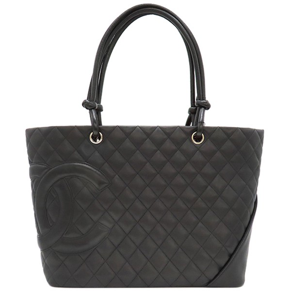 Chanel Cambon Lambskin Tote Bag in Black and Pink