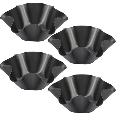 4 pcs 8.5'' Nonstick Large Taco Shell Bowl   Carbon Steel Tortilla Maker Shell...