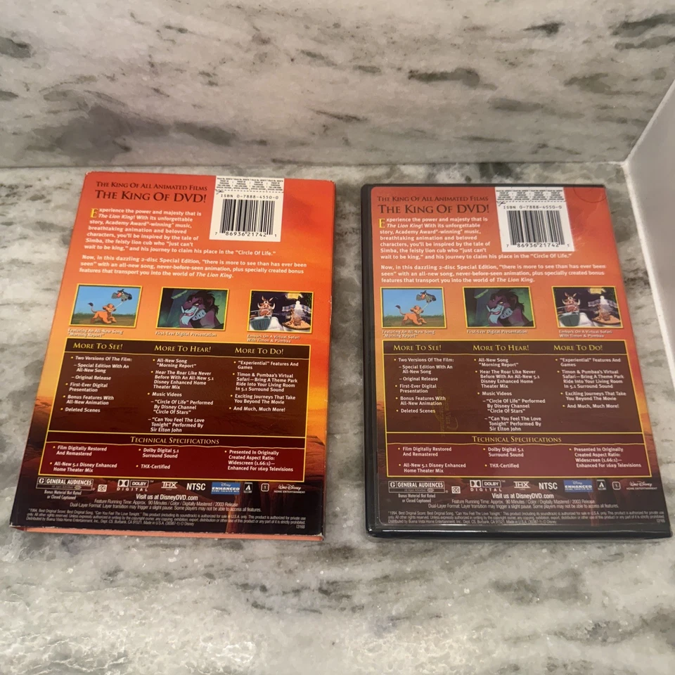 NEW SEALED WALT DISNEY THE LION KING 2-DISC SPECIAL EDITION DVD PLATINUM EDITION - Image 2 of 3