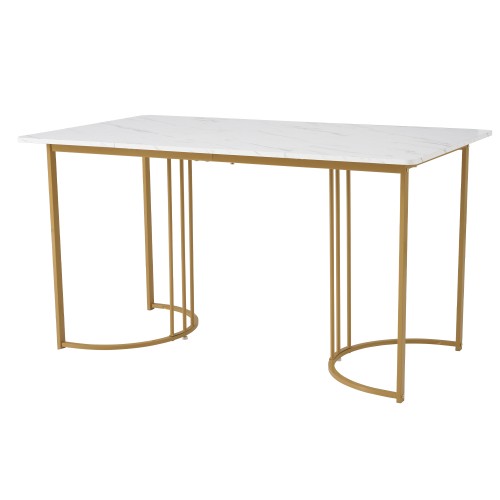 Grupo de comedor, (Juego,140×80×75cm Mesa de comedor con 4 sillas), Juego de mesa de cocina moderna - Imagen 11 de 33