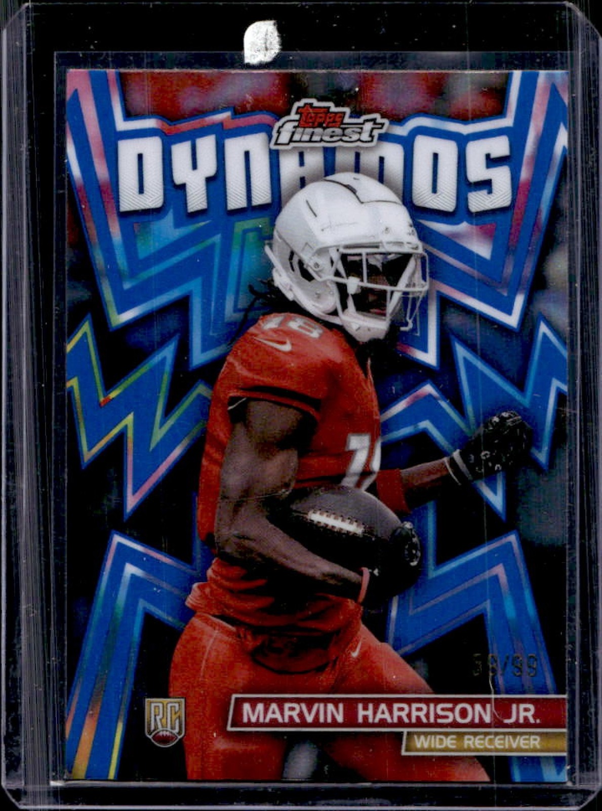 Marvin Harrison Jr. Topps Finest Dynamos #DYN13 Blue Refractor