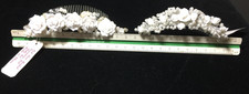 Tea Party Tiara Lot 2 Bel Aire Bridal lot 2Headpiece Pearl Flower Band Veil comb