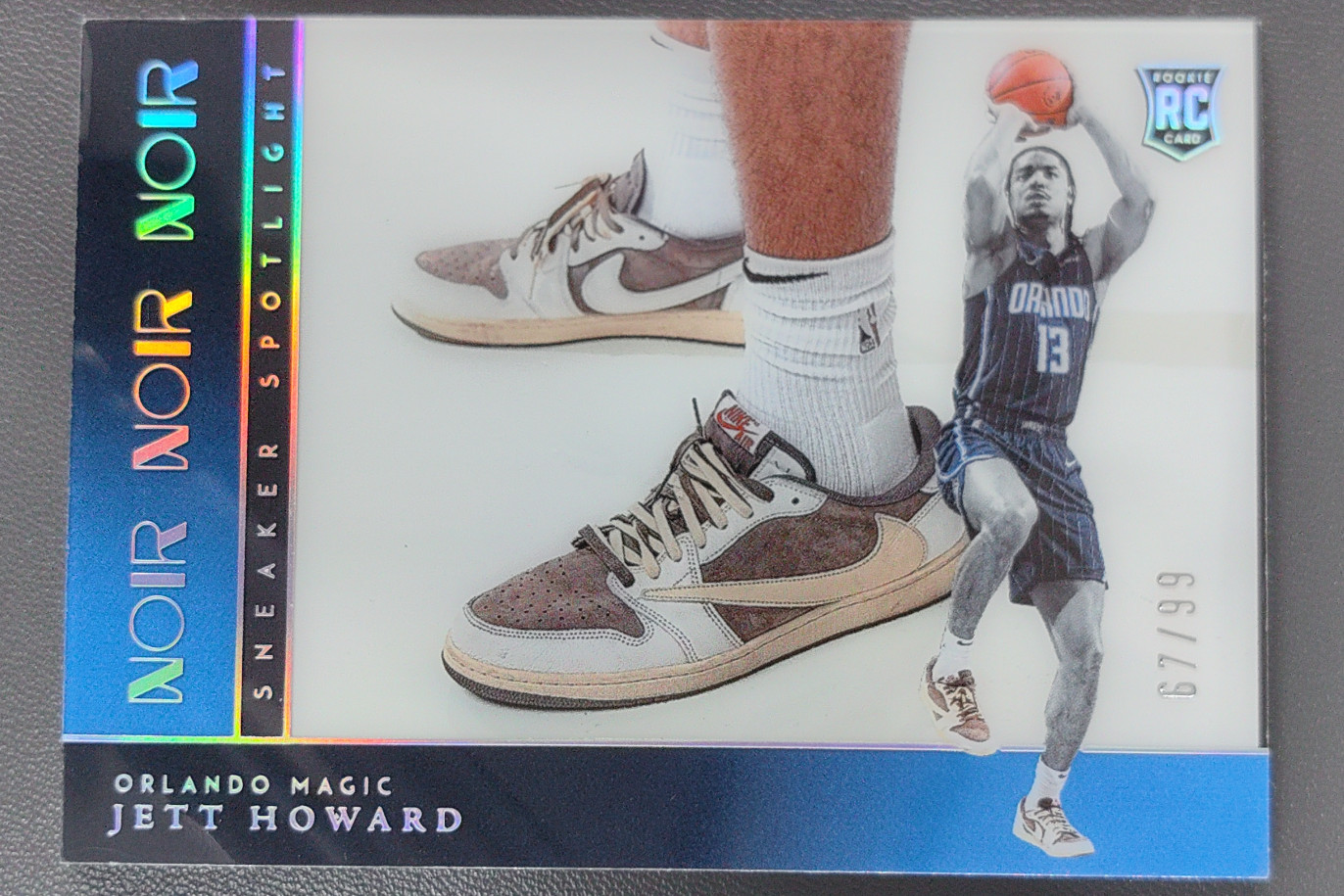 2023-24 Panini Noir Jett Howard Sneaker Spotlight RC /99 #8 Orlando Magic