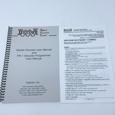 Digitrax Digital Command Control Starter Set UT2 Throt Users Manual Spiral Bound