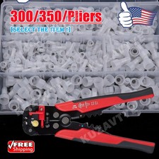 300/700X Nylon Closed End Crimp Cap Terminals/Pliers Copper Core Wire Connectors