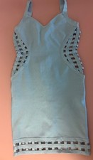 Green Bandage Midi Sexiest Dress V-Neck Body Shaping Cocktail Size S