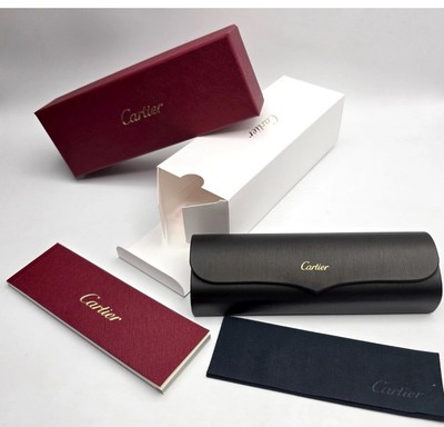 BRAND NEW! Authentic Cartier Glasses Case, Box and Cloth, 2.5