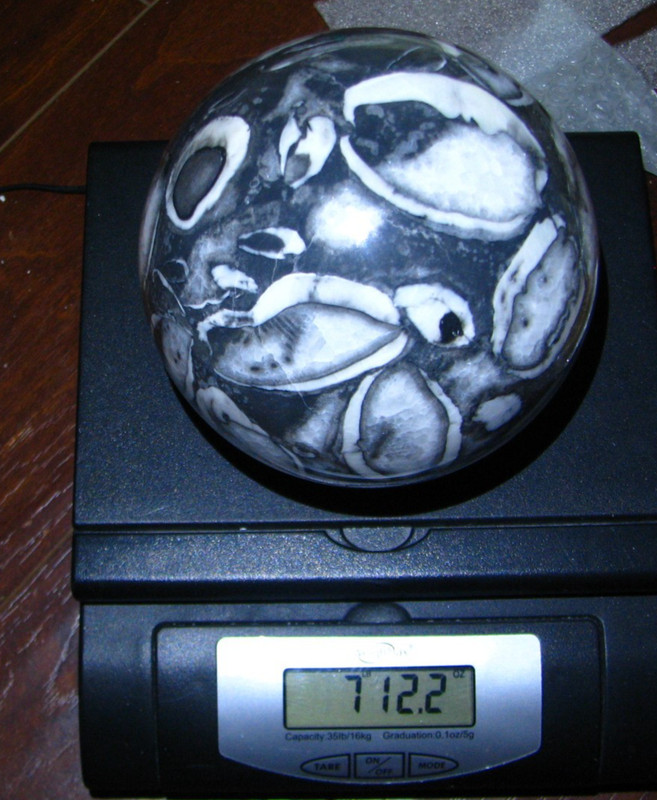 7.7lb 5.3inch 1000 EYE JASPER FOSSIL SPHERE W/QUARTZ WOOD STAND CHINA #023