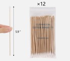 Cleanroom Cotton Swabs 5.9 in Single Tip Wood Stick Rounded Tip Non-Sterile — photo 2