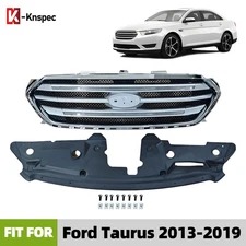 Chrome Front Bumper Grille Radiator Support Cover For 2013-2019 Ford Taurus