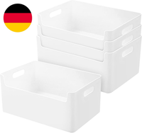Lylidia 4 StüCk Aufbewahrungsbox KüChe Bad KöRbe Kunststoff PP 25 Cm Niedrigeren