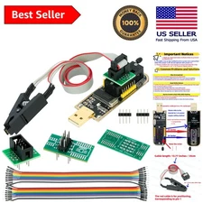 User-Friendly CH341A EEPROM Programmer + SOIC8 Clip - Windows 10 Compatible