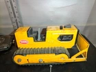 Vintage Tonka T-6 Yellow Bulldozer Pressed Steel Construction Toy Vehicle