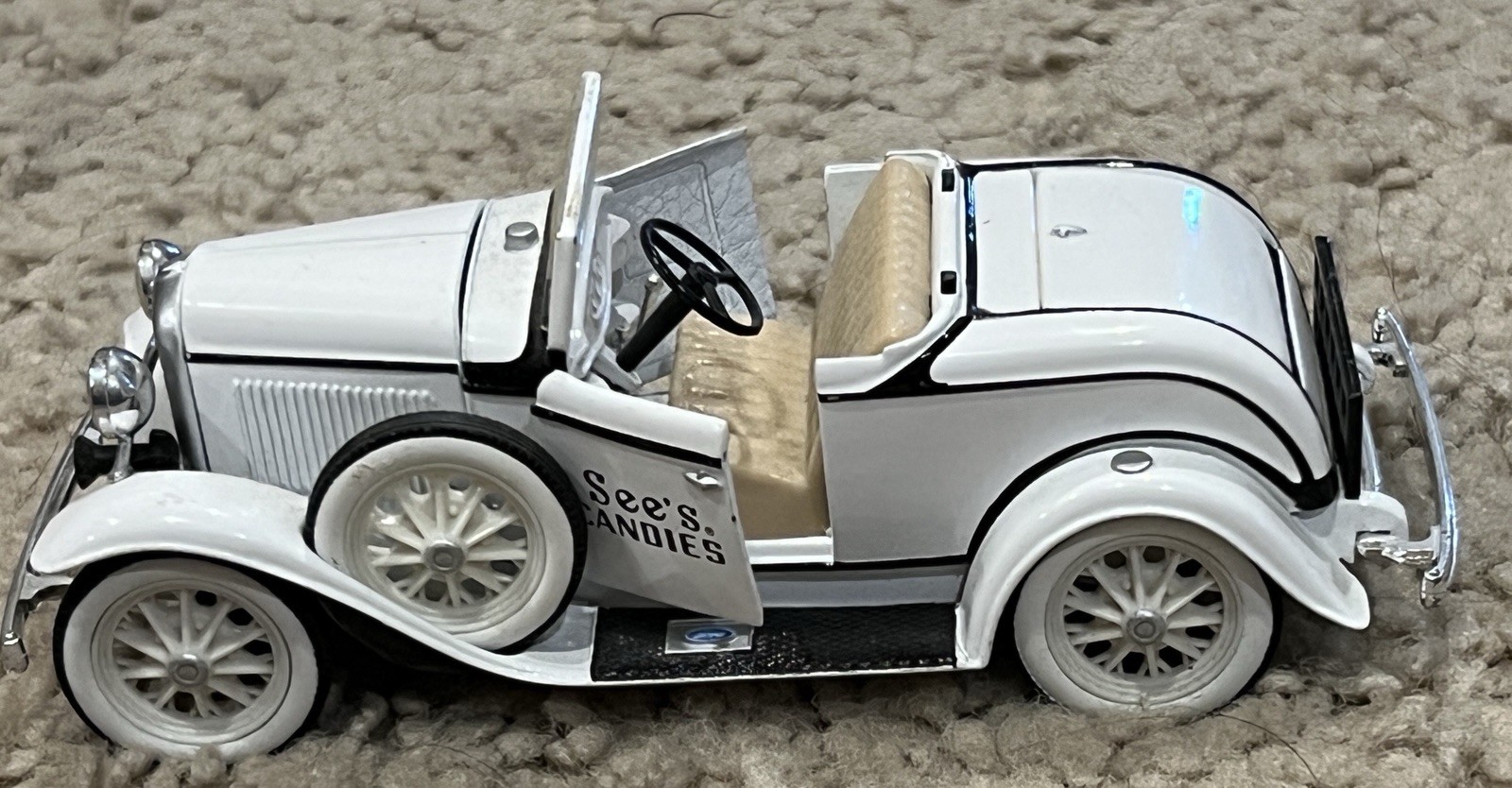 See's Candies DeliveryTruck + Ford Roadster Car Die Cast Metal by ERTL 1987