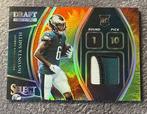 2021 Select Draft Selections Memorabilia Devonta Smith Tie-Dye Prizm /25 RC 
