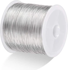 MIKIMIQI 328Ft Jewelry Wire - 26 Gauge Tarnish Resistant Copper Silver 