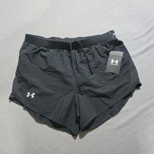 NEW Under Armour Women's Black Running Shorts Athletic Workout Gym medium lined