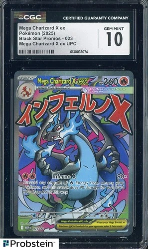#11 2025 Pokemon MEP EN BSP Ultra Premium UPC #023 Mega Charizard X ex CGC 10