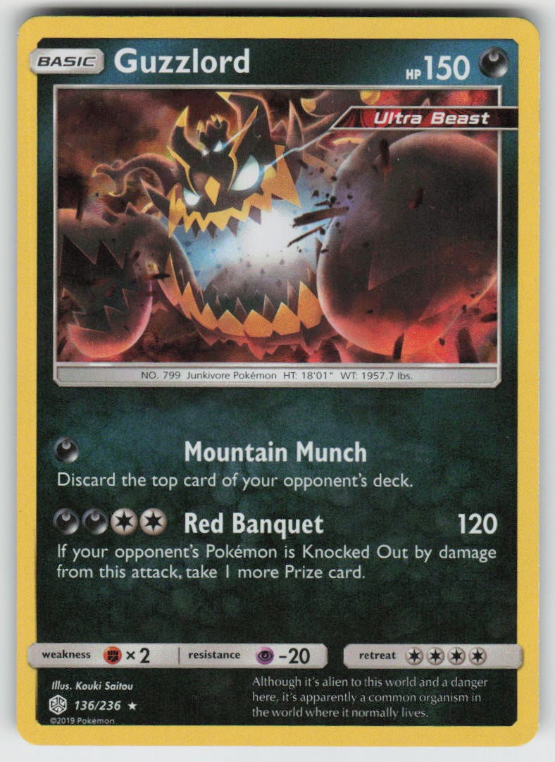 Holo Guzzlord 136/236 Rare Cosmic Eclipse Near Mint
