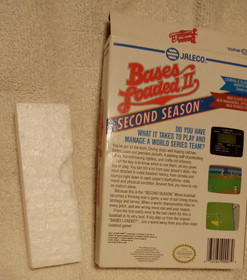 NES Bases Loaded 2: Second Season BOX, Styrofoam, and MANUAL **ONLY**