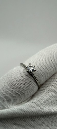 Platinum Ring 950 with Natural Diamond 0.25ct Brilliant Cut Size 6.5 - 3.16g - Picture 3 of 11