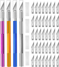 4PCS Exacto Knife, Hobby Knife Craft Knifes with 40PCS Spare Exacto Knife Blades