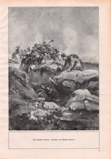 Im feindlichen Graben - Wilhelm Schreuer - 1915 ~21x31cm