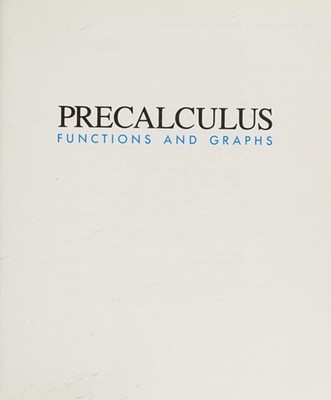 Precalculus : Functions and Graphs Hardcover Earl William Swokows