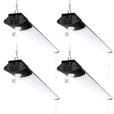 BS84 Motion Sensor LED Shop Lights 4FT, 84W 10000LM 5000K, 4 Packs