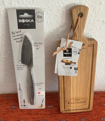 Boska Hartkäse Messer Monaco+ Nr.9 & Servierbrett Friends S , Neu Charcuterie