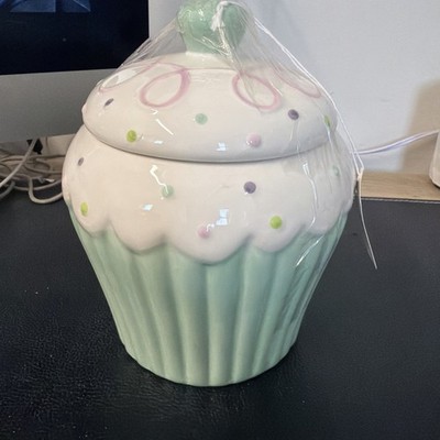 Cupcake Canister/jar /small cookie jar  