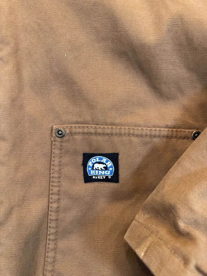 Jaqueta de trabalho Polar King by KEY masculina tamanho 2XLR bronzeada lona pato com capuz - Imagem 4 de 4