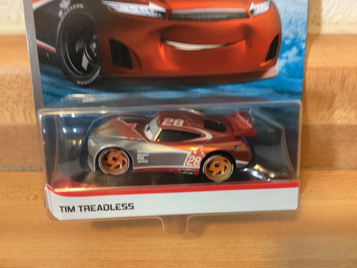 Disney Pixar Car Silver Tim Treadless 28 Next Gen Racer