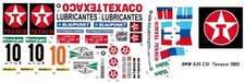  10 BMW 635 CSI Texaco 1985 1/32nd Scale Slot Car Decals