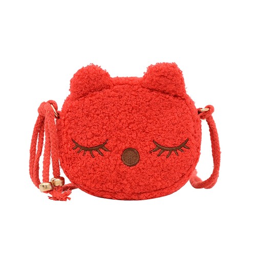 New Plush Children's Bag Mini Cute Cat Little Purse Shoulder Bag - Picture 3 of 37